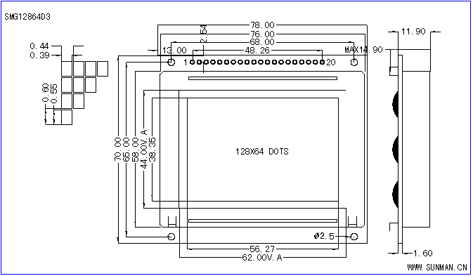 SMG12864D3(bio)(zhn)DcҺ@ʾģK(LCM)ʾDƬ